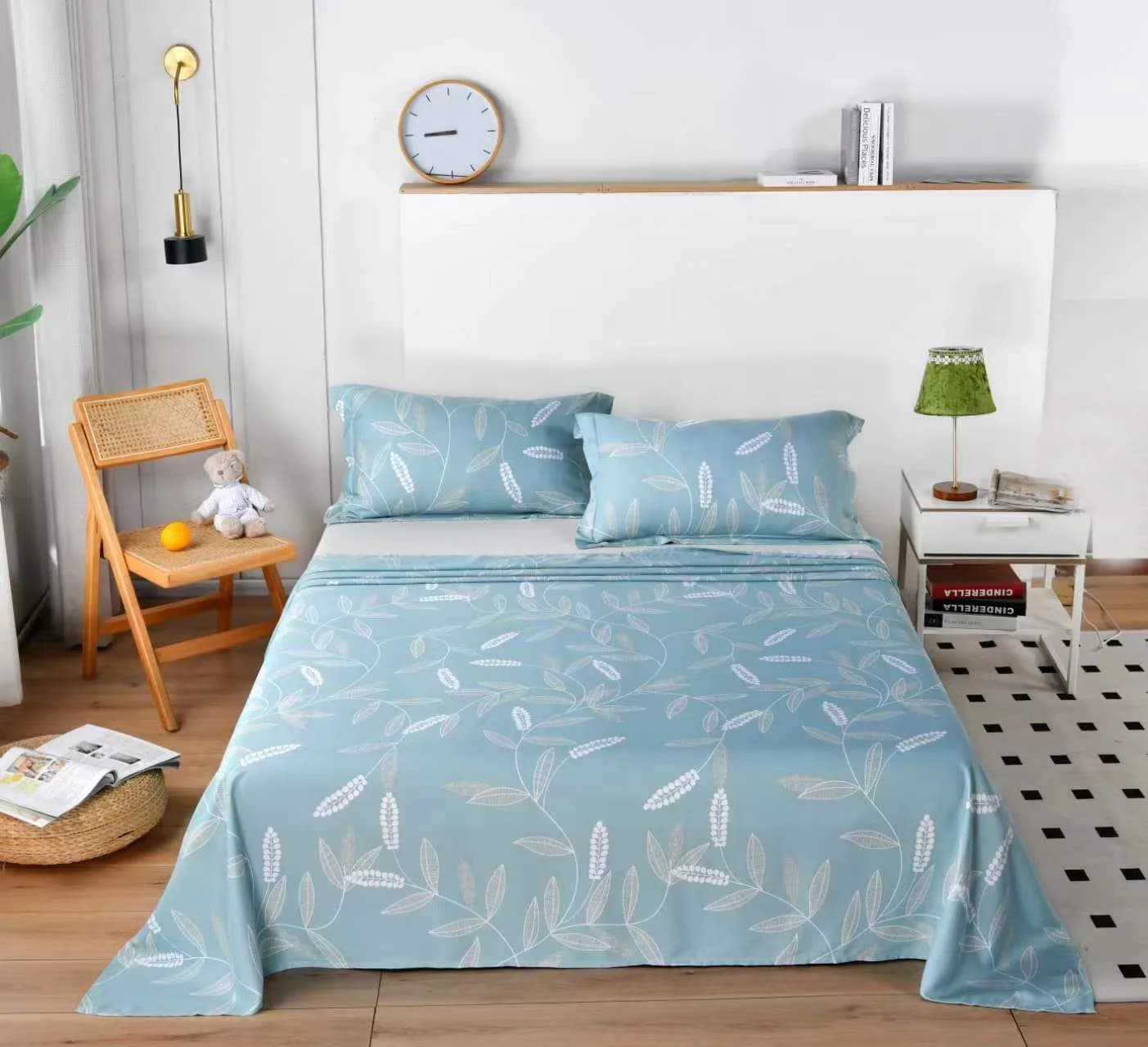 Blue leaf bamboo-fiber cooling sheet